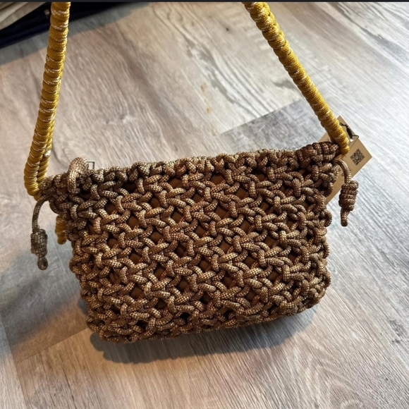 Zara Tan Woven Shoulder Bag - Picture 4 of 5